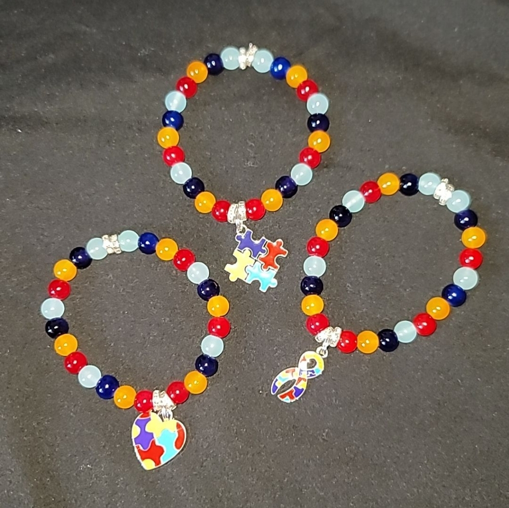 Autism awareness charm bracelets
